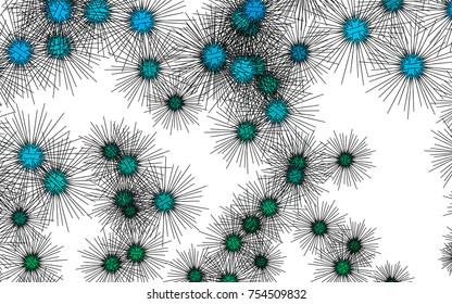 Light colored vector background with sea urchins. Isolated sea urchins on white background. The pattern can be used for websites of animals.