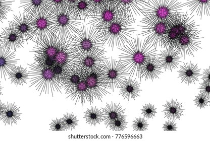 Light colored vector background with sea urchins. Natural illustration with sea urchins on white background. Abstract nature design for your business advert.
