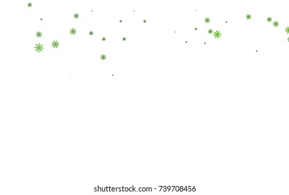 Light colored vector cover with beautiful snowflakes. Glitter abstract illustration with crystals of ice. The pattern can be used for year new  websites.