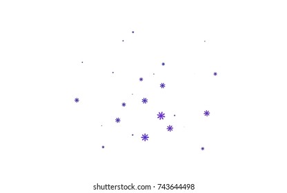 Light colored vector cover with beautiful snowflakes. Decorative shining illustration with snow on abstract template. New year design for your business advert.