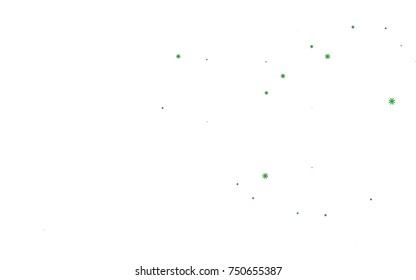 Light colored vector cover with beautiful snowflakes. Snow on blurred abstract background with gradient. New year design for your business advert.