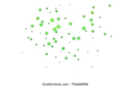 Light colored vector cover with beautiful snowflakes. Shining colored illustration with snow in christmas style. The pattern can be used for year new  websites.