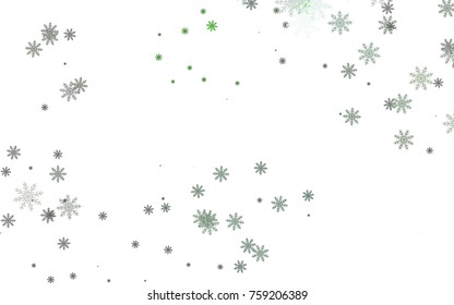 Light colored vector cover with beautiful snowflakes. Shining colored illustration with snow in christmas style. The pattern can be used for new year ad, booklets.