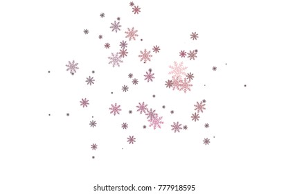 Light colored vector cover with beautiful snowflakes. Snow on blurred abstract background with gradient. New year design for your business advert.