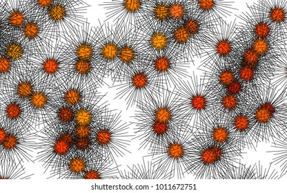 Light colored vector cover with sea urchins. Natural illustration with sea urchins on white background. Abstract design of wildlife for your ad, poster, banner.