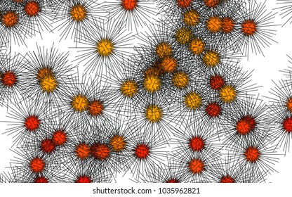 Light colored vector cover with sea urchins. Isolated sea urchins on white background. The pattern can be used for marine leaflets.