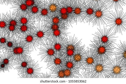 Light colored vector cover with sea urchins. Decorative design in natural style with sea urchins. The pattern can be used for wildlife ad, booklets.