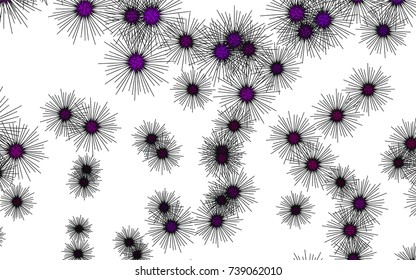 Light colored vector cover with sea urchins. Shining illustration of colored sea urchins on white background. The pattern can be used for websites of animals.