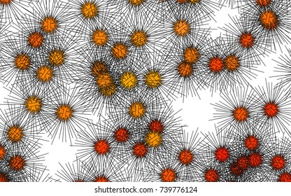 Light colored vector cover with sea urchins. Isolated sea urchins on white background. The template can be used in natural magazines.