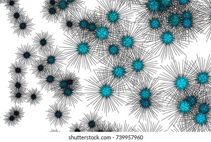 Light colored vector cover with sea urchins. Natural illustration with sea urchins on white background. Abstract nature design for your business advert.