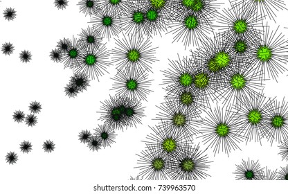 Light colored vector cover with sea urchins. Glitter abstract layout with isolated sea urchins. Abstract nature design for your business advert.
