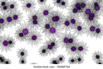 Light colored vector cover with sea urchins. Decorative design in natural style with sea urchins. The pattern can be used for marine leaflets.