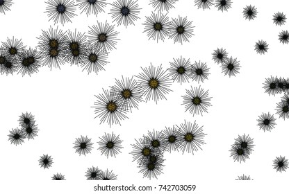 Light colored vector cover with sea urchins. Modern geometrical abstract illustration with sea urchins. Abstract design of wildlife for your ad, poster, banner.