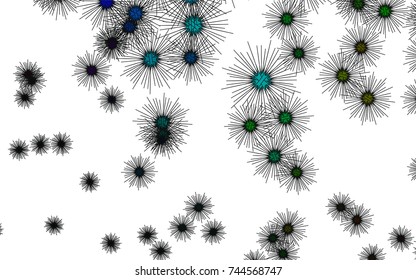 Light colored vector cover with sea urchins. Natural illustration with sea urchins on white background. Abstract design of wildlife for your ad, poster, banner.