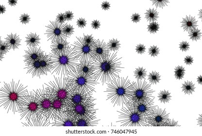 Light colored vector cover with sea urchins. Modern geometrical abstract illustration with sea urchins. Abstract nature design for your business advert.