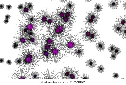 Light colored vector cover with sea urchins. Modern geometrical abstract illustration with sea urchins. The pattern can be used for websites of animals.