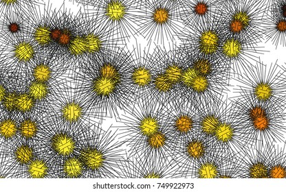 Light colored vector cover with sea urchins. Shining illustration of colored sea urchins on white background. The template can be used in natural magazines.