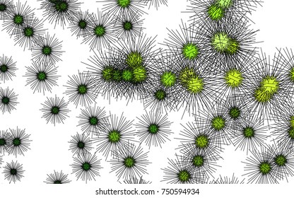 Light colored vector cover with sea urchins. Glitter abstract layout with isolated sea urchins. Abstract nature design for your business advert.