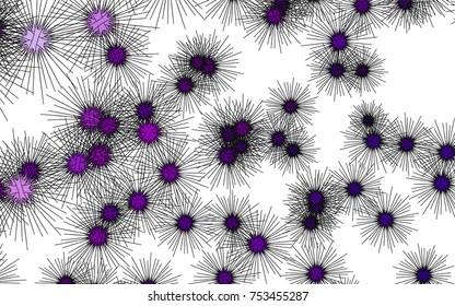 Light colored vector cover with sea urchins. Isolated sea urchins on white background. Abstract design of wildlife for your ad, poster, banner.