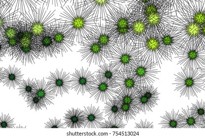 Light colored vector cover with sea urchins. Glitter abstract layout with isolated sea urchins. The pattern can be used for wildlife ad, booklets.