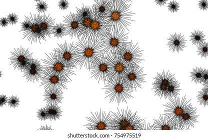 Light colored vector cover with sea urchins. Decorative design in natural style with sea urchins. Abstract design of wildlife for your ad, poster, banner.