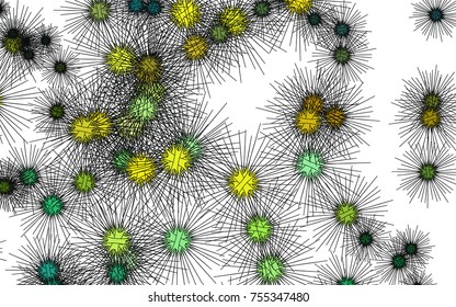 Light colored vector cover with sea urchins. Shining illustration of colored sea urchins on white background. The pattern can be used for marine leaflets.