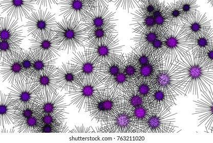 Light colored vector cover with sea urchins. Shining illustration of colored sea urchins on white background. Abstract design of wildlife for your ad, poster, banner.