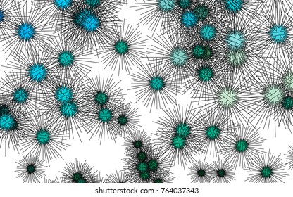 Light colored vector cover with sea urchins. Decorative design in natural style with sea urchins. The pattern can be used for websites of animals.