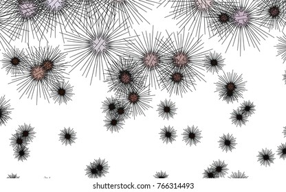 Light colored vector cover with sea urchins. Modern geometrical abstract illustration with sea urchins. Abstract nature design for your business advert.