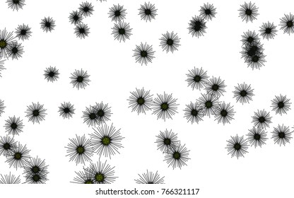 Light colored vector cover with sea urchins. Isolated sea urchins on white background. Abstract nature design for your business advert.