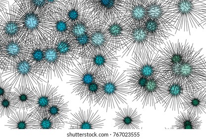 Light colored vector cover with sea urchins. Modern geometrical abstract illustration with sea urchins. The pattern can be used for wildlife ad, booklets.