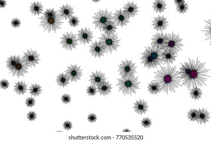 Light colored vector cover with sea urchins. Decorative design in natural style with sea urchins. The pattern can be used for marine leaflets.