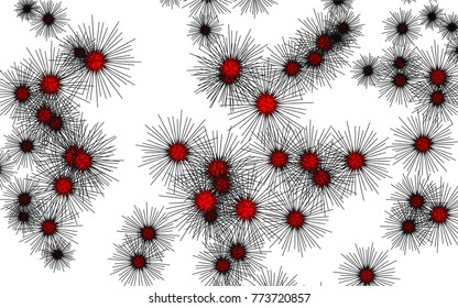Light colored vector cover with sea urchins. Modern geometrical abstract illustration with sea urchins. The pattern can be used for websites of animals.