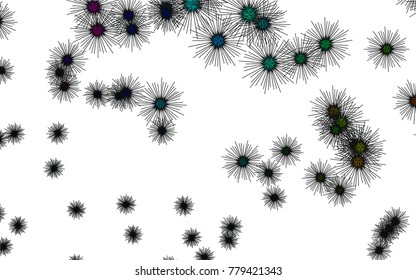 Light colored vector cover with sea urchins. Modern geometrical abstract illustration with sea urchins. The template can be used in natural magazines.