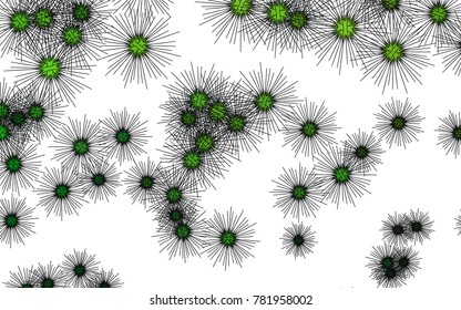 Light colored vector cover with sea urchins. Natural illustration with sea urchins on white background. Abstract design of wildlife for your ad, poster, banner.