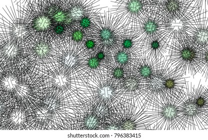 Light colored vector cover with sea urchins. Modern geometrical abstract illustration with sea urchins. The pattern can be used for wildlife ad, booklets.