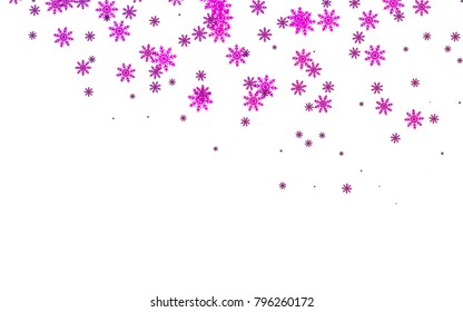 Light colored vector layout with bright snowflakes. Glitter abstract illustration with crystals of ice. New year design for your ad, poster, banner.