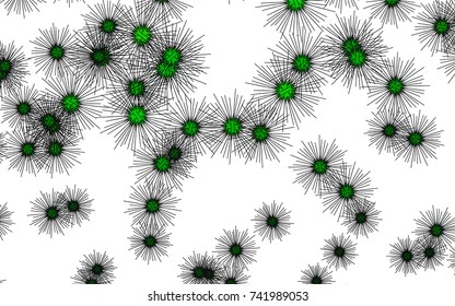 Light colored vector layout with sea urchins. Glitter abstract layout with isolated sea urchins. The template can be used in natural magazines.