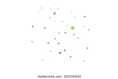 Light colored vector pattern with christmas snowflakes. Glitter abstract illustration with crystals of ice. The pattern can be used for new year ad, booklets.