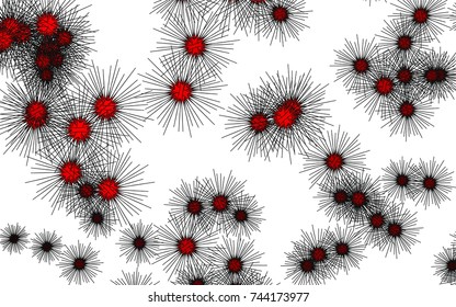 Light colored vector pattern with sea urchins. Isolated sea urchins on white background. Abstract design of wildlife for your ad, poster, banner. Light colored vector pattern with sea urchins. Isolated sea urchins on white background. Abstract design of wildlife for your ad, poster, banner.