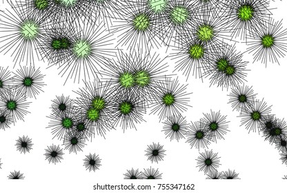 Light colored vector pattern with sea urchins. Shining illustration of colored sea urchins on white background. The pattern can be used for wildlife ad, booklets.