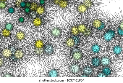 Light colored vector pattern with virus cells. Modern geometrical abstract illustration with sea urchins. The pattern can be used for marine leaflets.