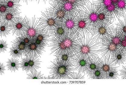 Light colored vector pattern with virus cells. Decorative design in natural style with sea urchins. Abstract nature design for your business advert. Light colored vector pattern with virus cells. Decorative design in natural style with sea urchins. Abstract nature design for your business advert.