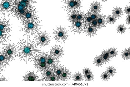 Light colored vector pattern with virus cells. Shining illustration of colored sea urchins on white background. Abstract design of wildlife for your ad, poster, banner. Light colored vector pattern with virus cells. Shining illustration of colored sea urchins on white background. Abstract design of wildlife for your ad, poster, banner.