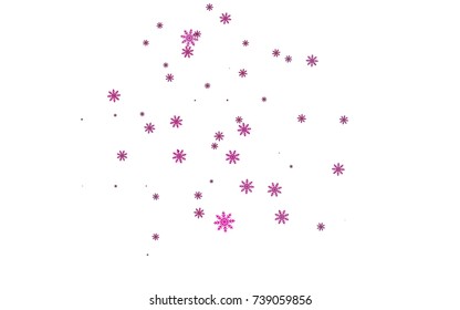 Light colored vector template with ice snowflakes. Shining colored illustration with snow in christmas style. The template can be used as a new year background.