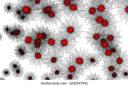 Light colored vector template with sea urchins. Decorative design in natural style with sea urchins. The pattern can be used for marine leaflets.