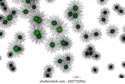 Light colored vector template with sea urchins. Isolated sea urchins on white background. Abstract design of wildlife for your ad, poster, banner.
