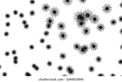 Light colored vector template with sea urchins. Shining illustration of colored sea urchins on white background. The template can be used in natural magazines.