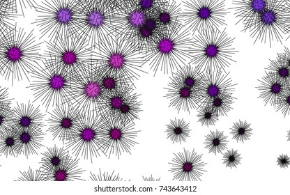 Light colored vector template with sea urchins. Isolated sea urchins on white background. The pattern can be used for wildlife ad, booklets.