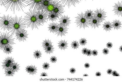 Light colored vector template with sea urchins. Shining illustration of colored sea urchins on white background. The template can be used in natural magazines.